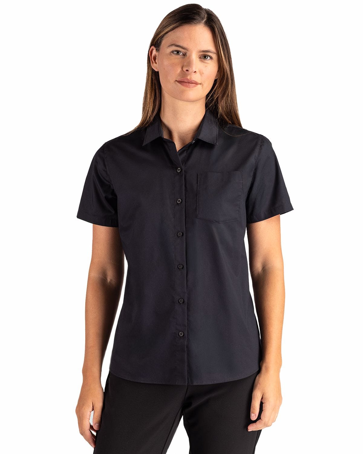 Clique by Cutter & Buck - Women's Hustle Recycled Short Sleeve Button Down