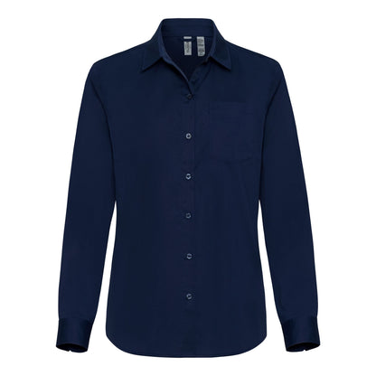 Clique by Cutter & Buck Woven Shirts XS / Dark Navy Clique by Cutter & Buck - Women's Hustle Recycled Long Sleeve Button Down