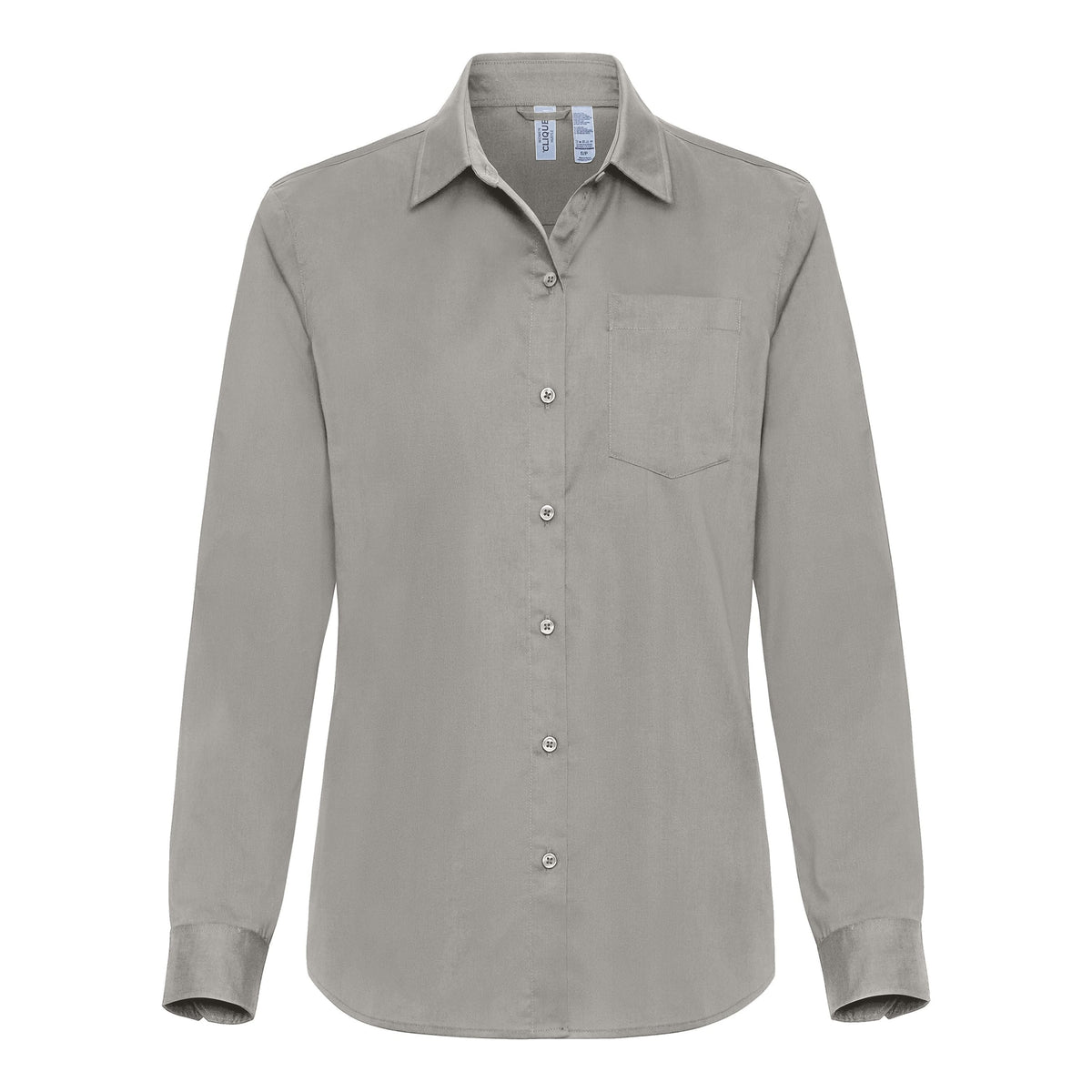Clique by Cutter & Buck Woven Shirts XS / Silver Grey Clique by Cutter & Buck - Women's Hustle Recycled Long Sleeve Button Down