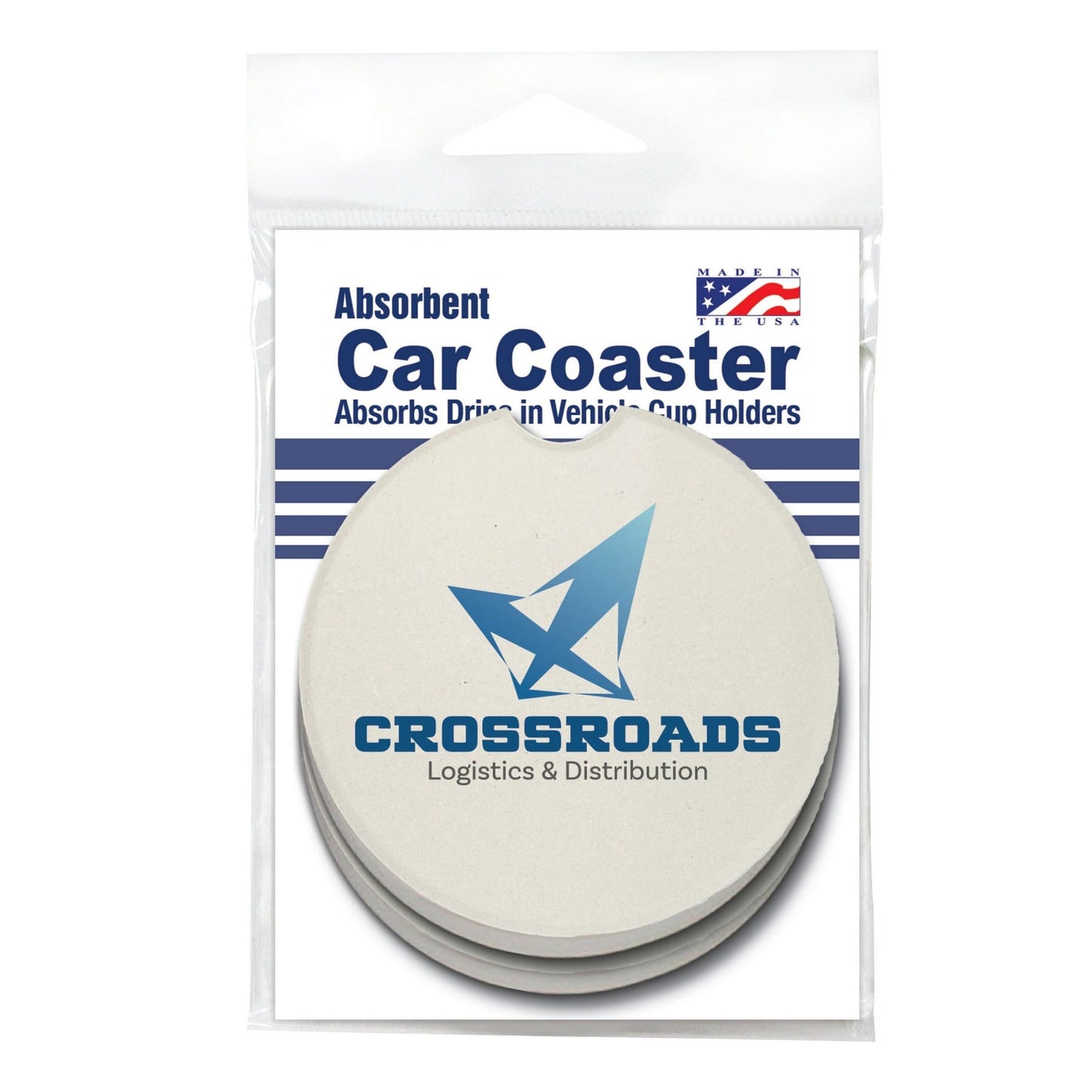 CoasterStone - Absorbent Stone Car Coaster 2 Pack