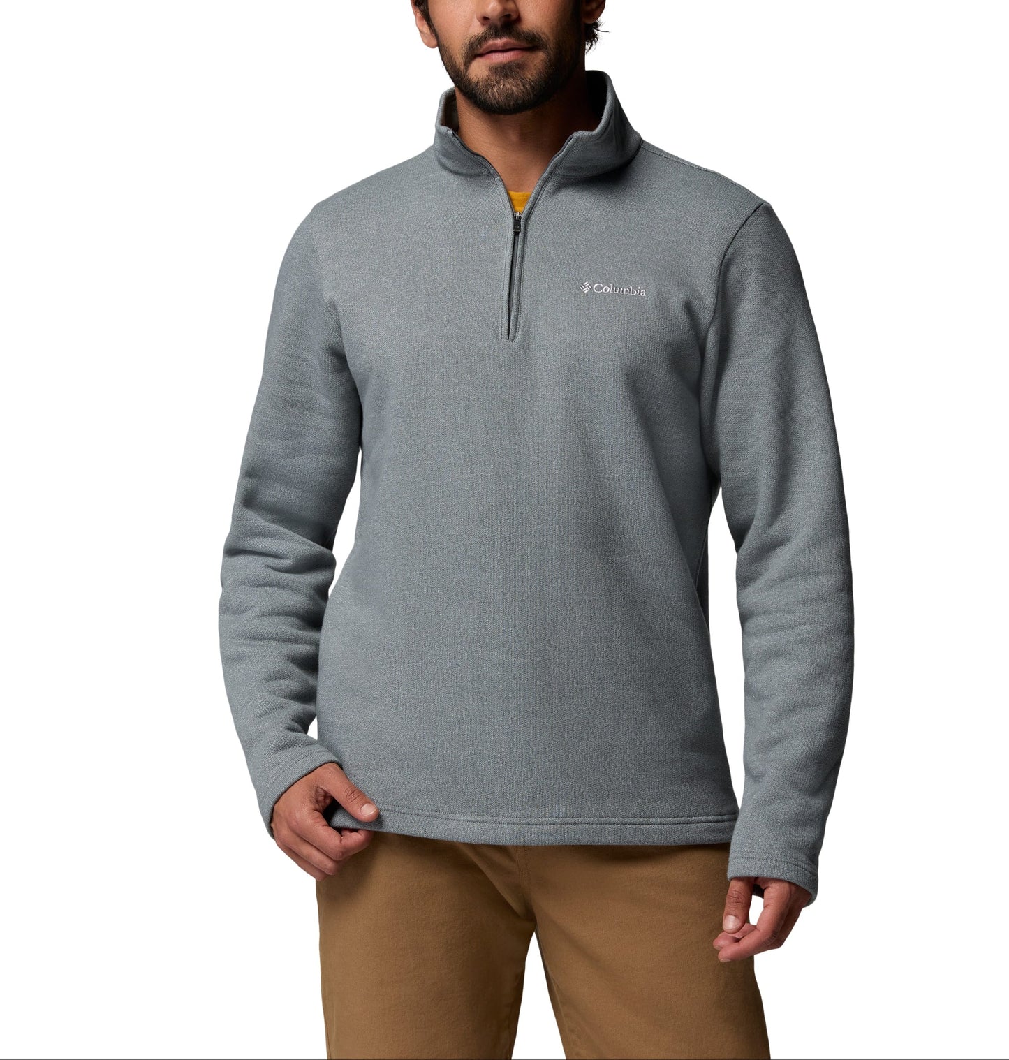 Columbia Layering S / Sedona Sage Heather Columbia - Men's Great Hart Mountain III Half Zip Pullover