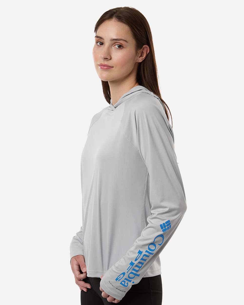 Columbia T-Shirts Columbia - Womens PFG Tidal Tee™ Hooded Long Sleeve (Sleeve Logo)