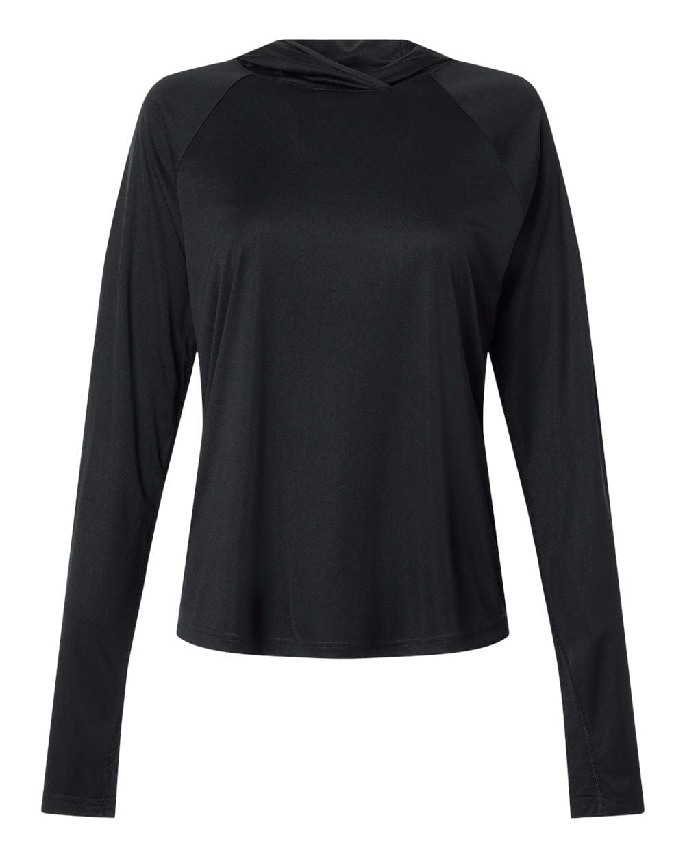 Columbia T-Shirts XS / Black/Cool Grey Columbia - Womens PFG Tidal Tee™ Hooded Long Sleeve (Sleeve Logo)