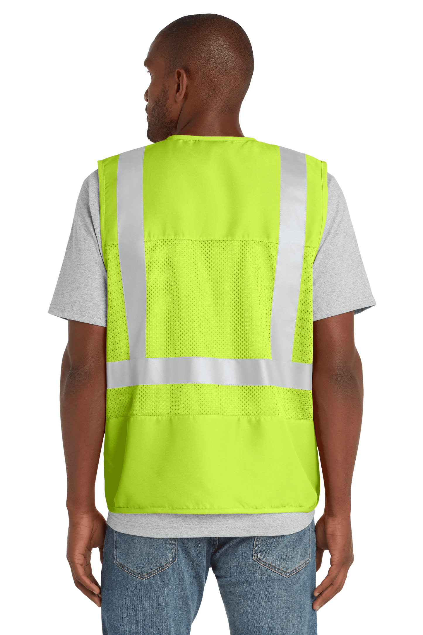 CornerStone Workwear Only CornerStone - Men's ANSI 107 Class 2 Mesh Back Safety Vest