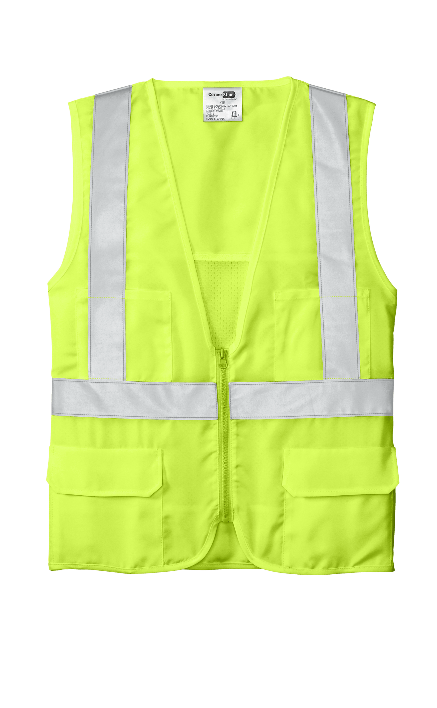 CornerStone Workwear Only S / Safety Yellow CornerStone - Men's ANSI 107 Class 2 Mesh Back Safety Vest