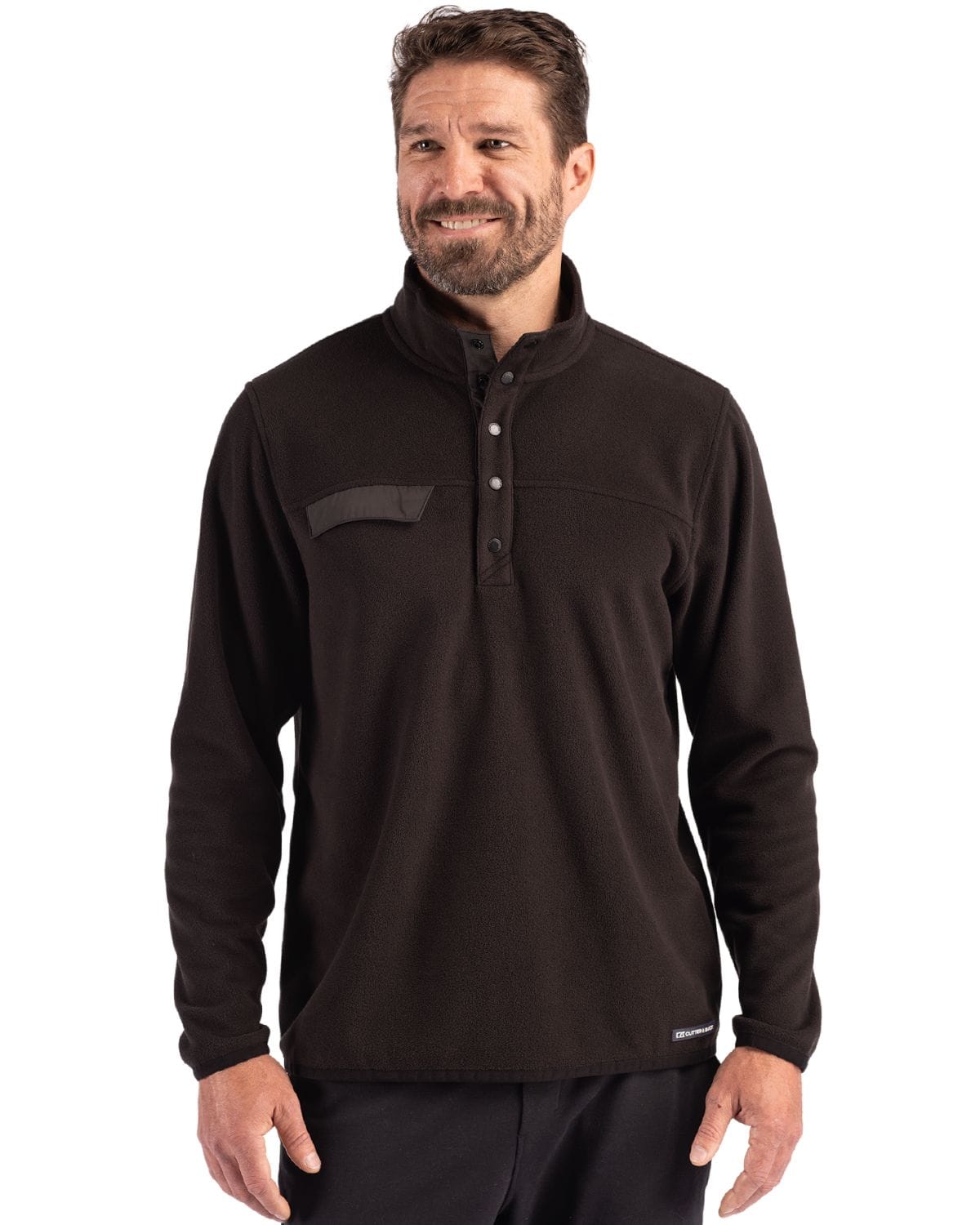 Cutter & Buck - Men's Woodland Recycled Fleece Snap Pullover