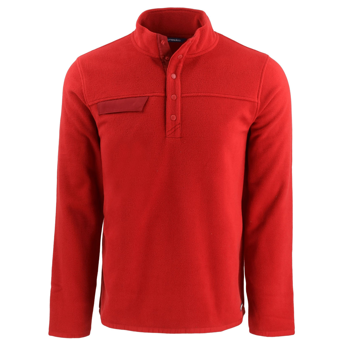 Cutter & Buck Fleece S / Cardinal Red Cutter & Buck - Men's Woodland Recycled Fleece Snap Pullover