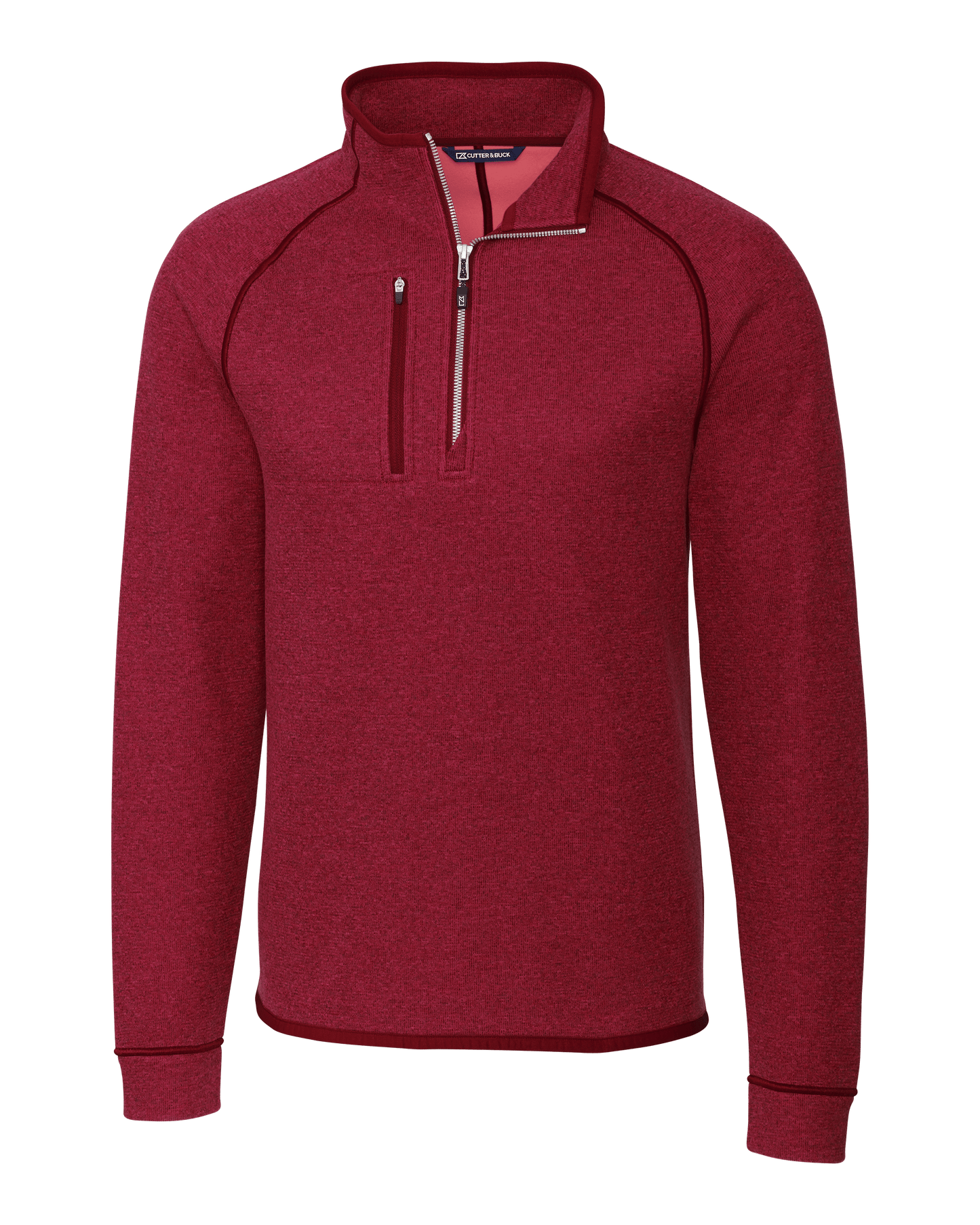 Cutter & Buck Fleece S / Cardinal Red Heather Cutter & Buck - Men's Mainsail Half Zip