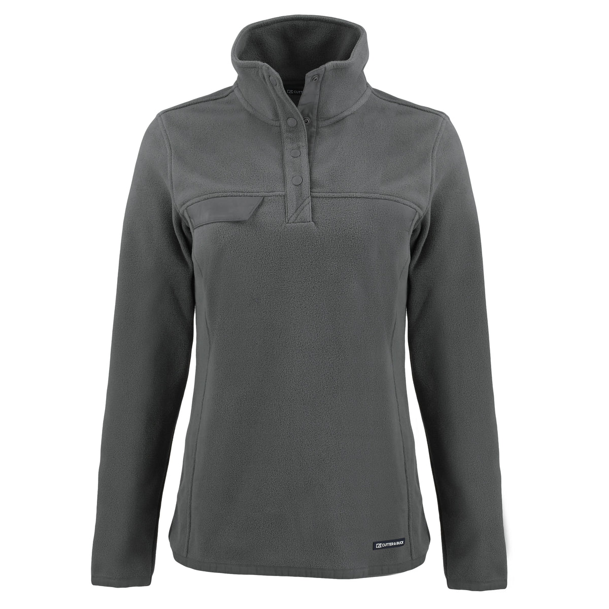 Cutter & Buck Fleece S / Elemental Grey Cutter & Buck - Women's Woodland Recycled Fleece Snap Pullover