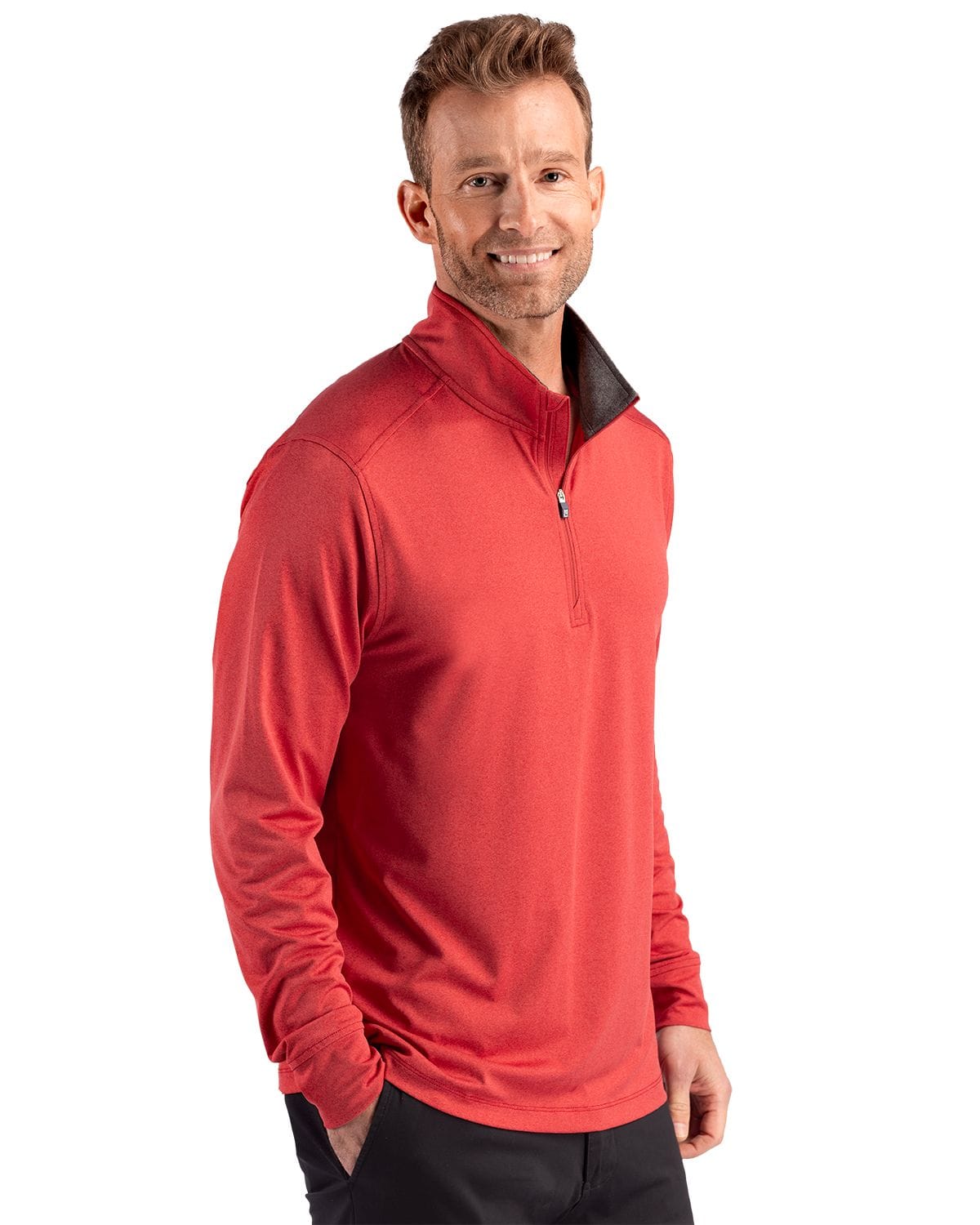 Cutter & Buck Layering Cutter & Buck - Men's Forge Recycled Stretch 1/4-Zip Pullover