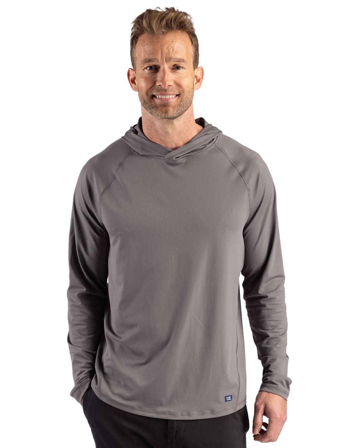 Cutter & Buck Layering Cutter & Buck - Men's Prospect Featherlight Stretch Hooded Pullover