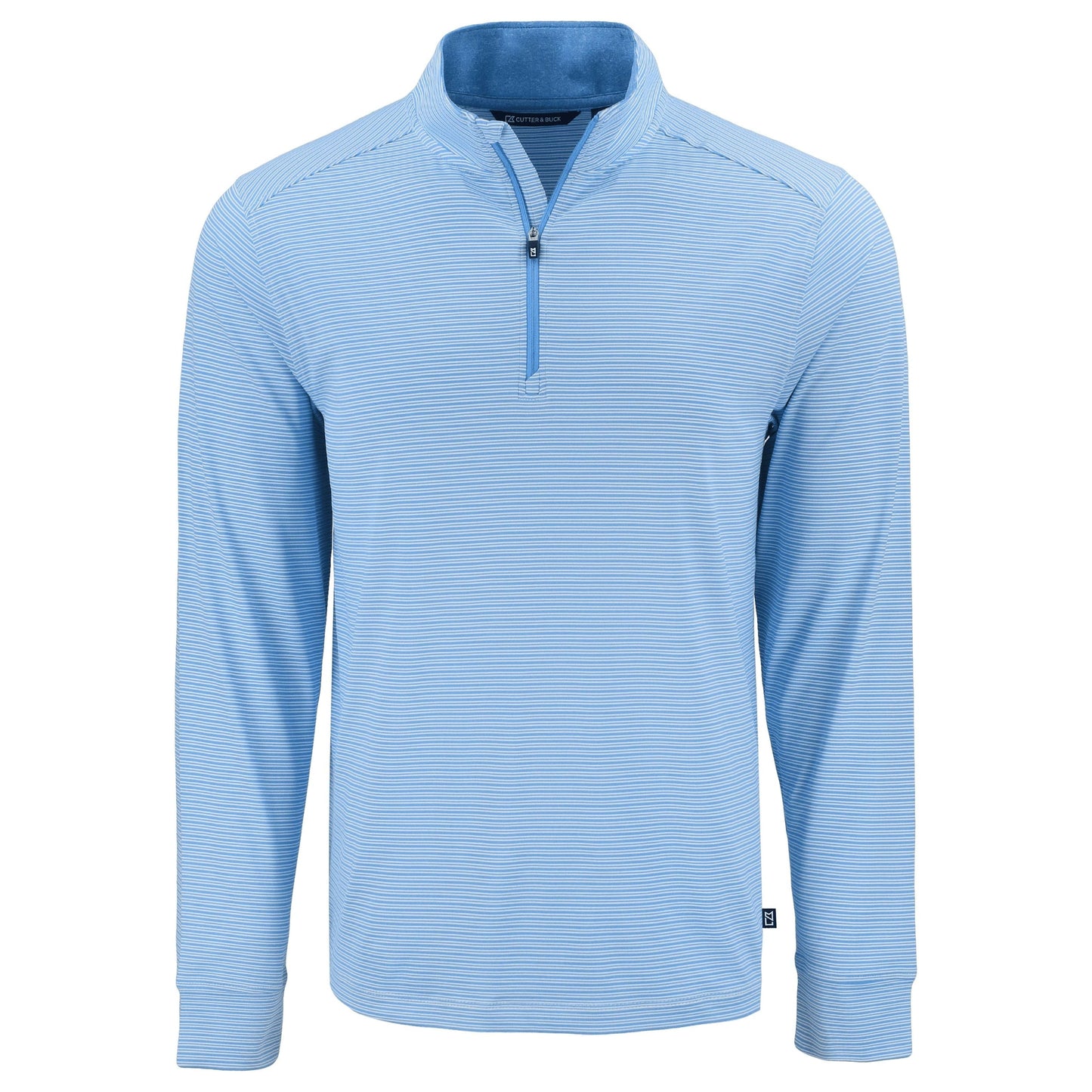 Cutter & Buck Layering S / Atlas/White Cutter & Buck - Men's Forge Recycled Stretch Double Stripe 1/4-Zip Pullover
