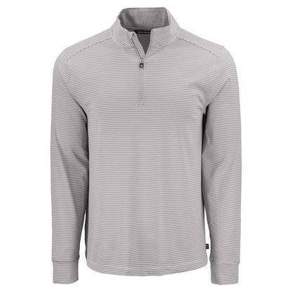 Cutter & Buck Layering S / Polished/White Cutter & Buck - Men's Forge Recycled Stretch Double Stripe 1/4-Zip Pullover