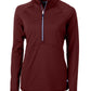 Cutter & Buck Layering XS / Bordeaux Cutter & Buck - Women's Adapt Eco Knit Half Zip Pullover