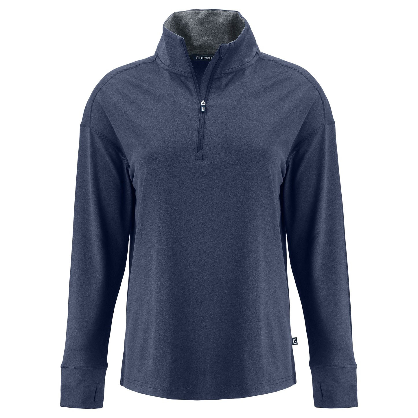 Cutter & Buck Layering XS / Dark Navy Blue Heather Cutter & Buck - Women's Forge Recycled Stretch 1/4-Zip Pullover