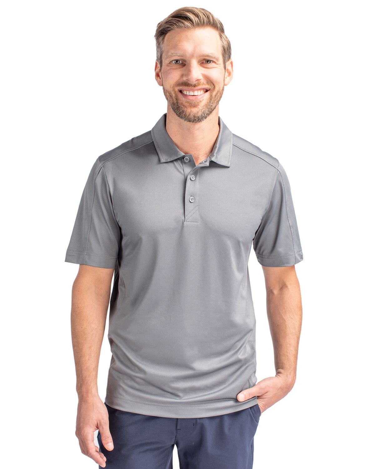 Cutter & Buck Polos Cutter & Buck - Men's Prospect Textured Stretch Short Sleeve Polo
