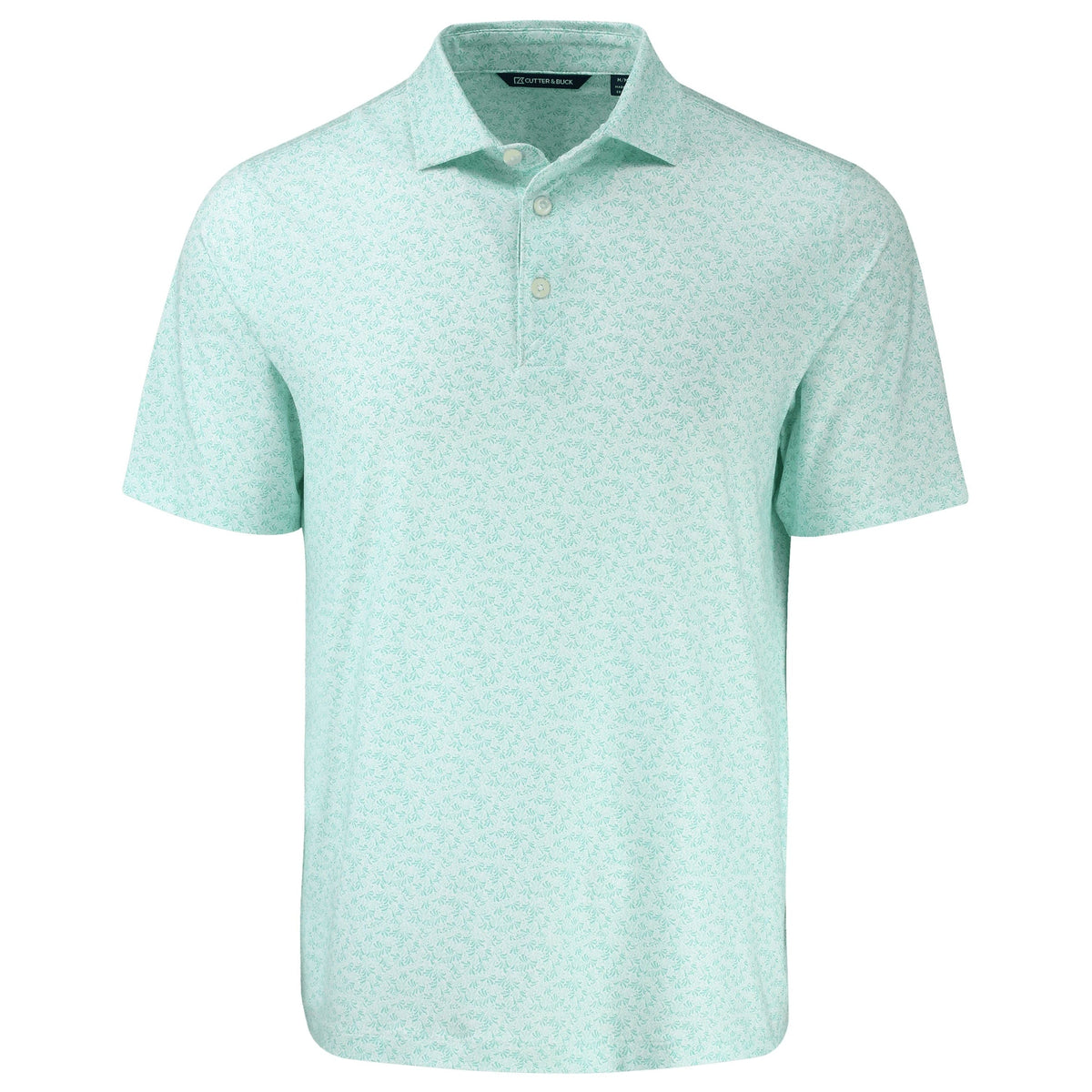 Cutter & Buck Polos S / Fresh Mint Cutter & Buck - Men's Pike Fern Print Recycled Polo