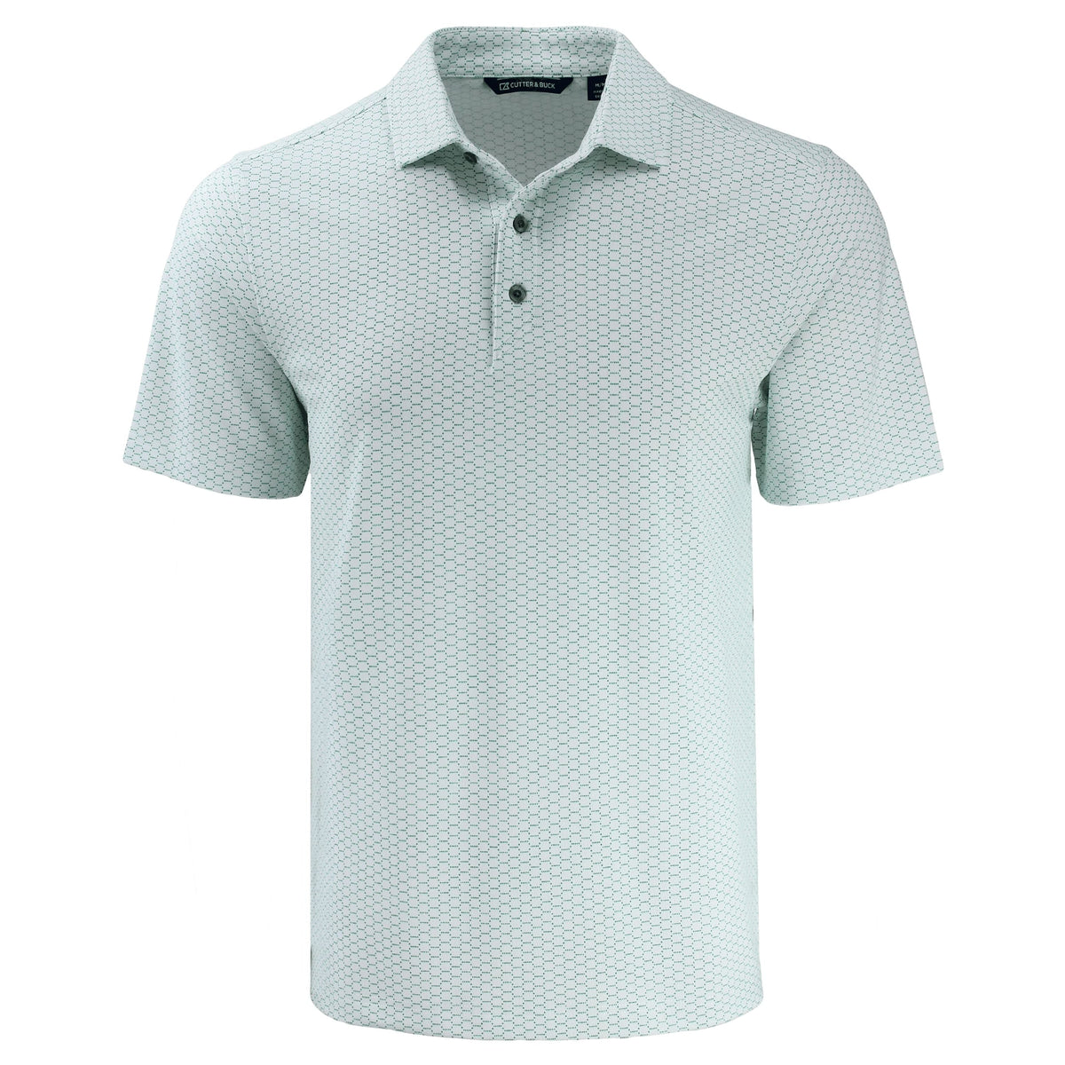 Cutter & Buck Polos S / Kelly Green Cutter & Buck - Men's Virtue Recycled Hex Print Pique Polo