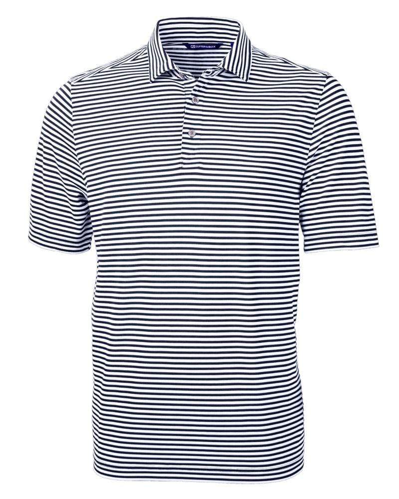 Cutter & Buck Polos S / Navy Blue Cutter & Buck - Men's Eco Pique Stripe Recycled Polo