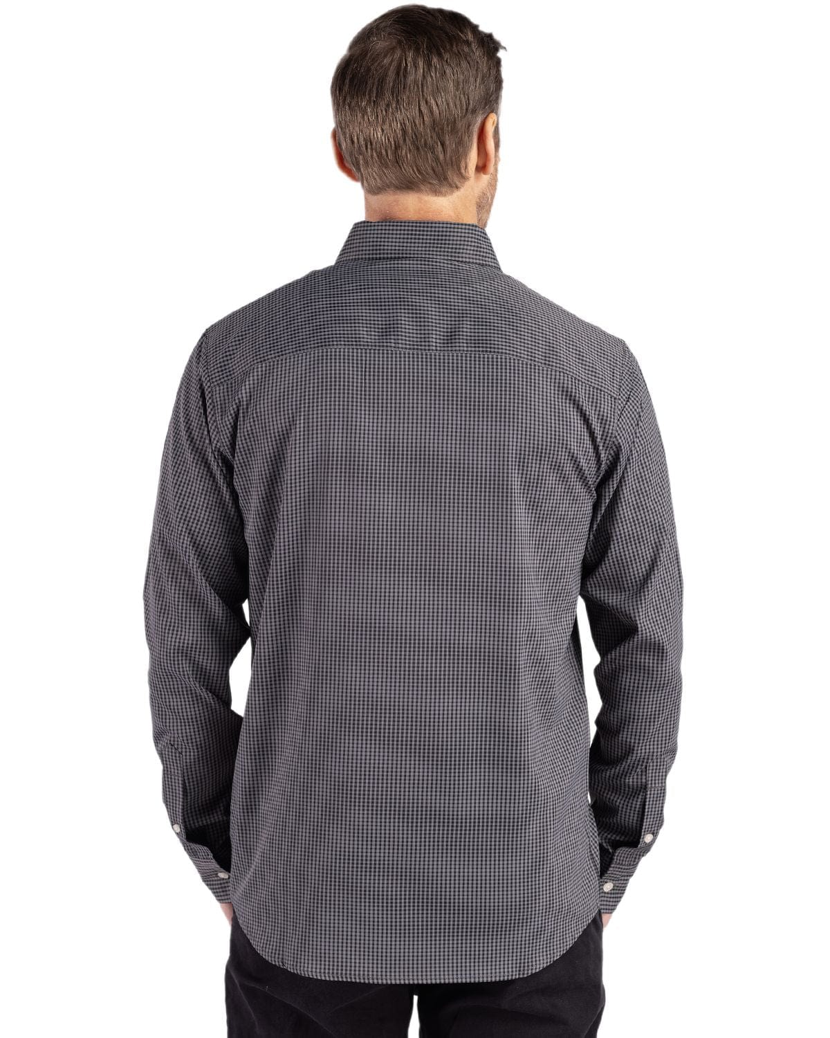 Cutter & Buck Woven Shirts Cutter & Buck - Men's Skyline Recycled Gingham Dress Shirt