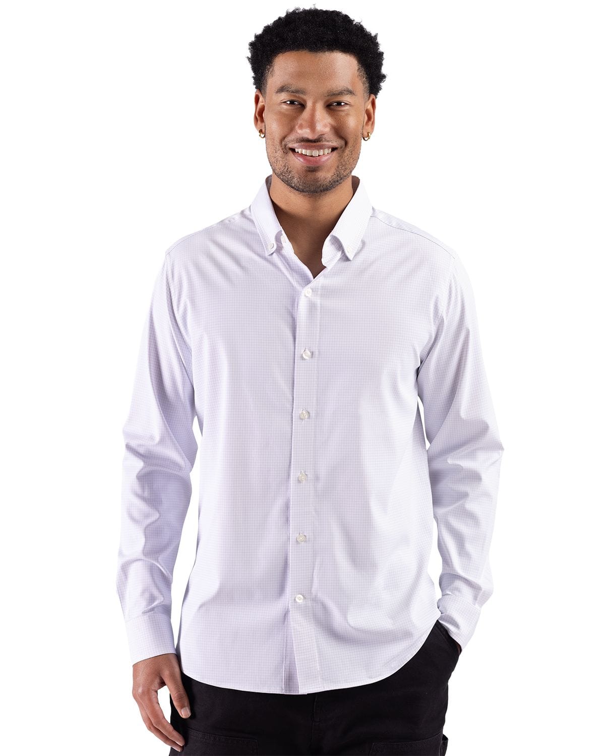 Cutter & Buck - Men's Skyline Recycled Windowpane Dress Shirt
