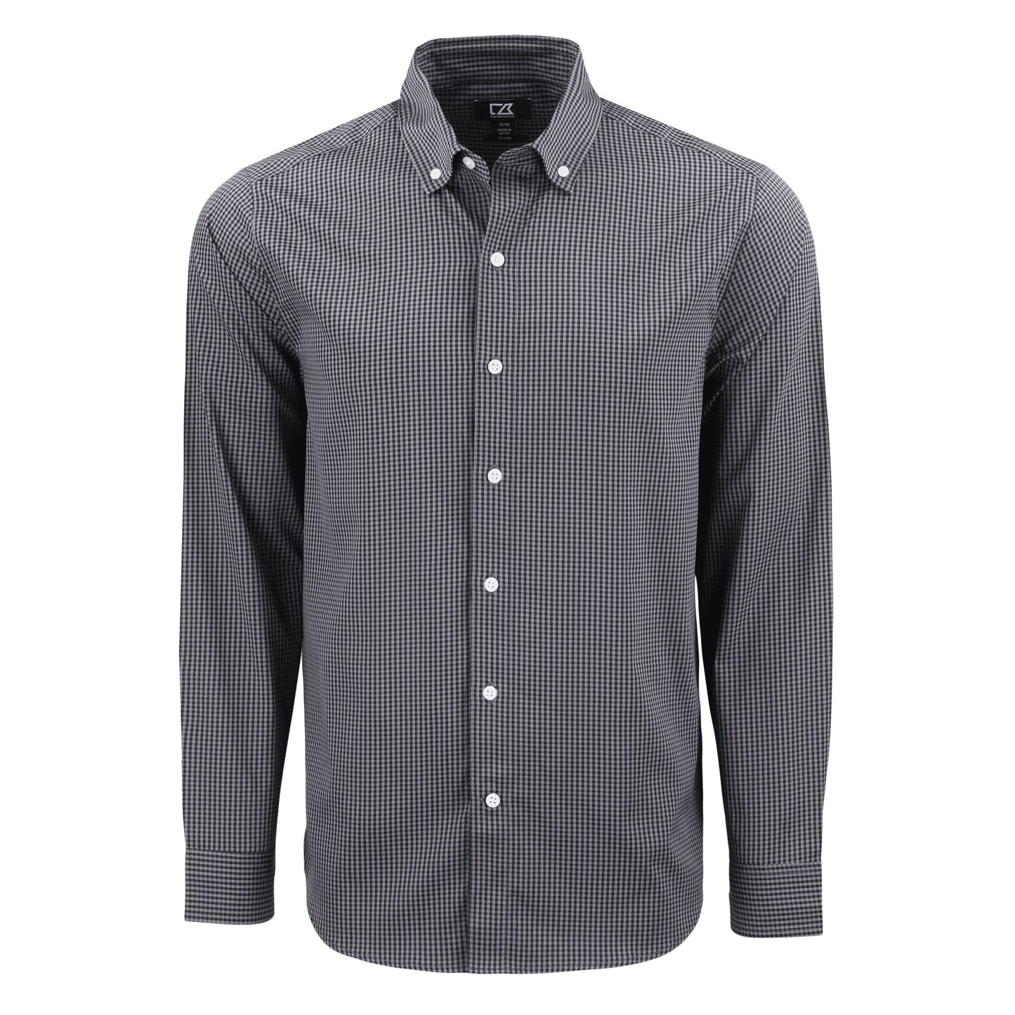 Cutter & Buck Woven Shirts S / Black/Elemental Grey Cutter & Buck - Men's Skyline Recycled Gingham Dress Shirt