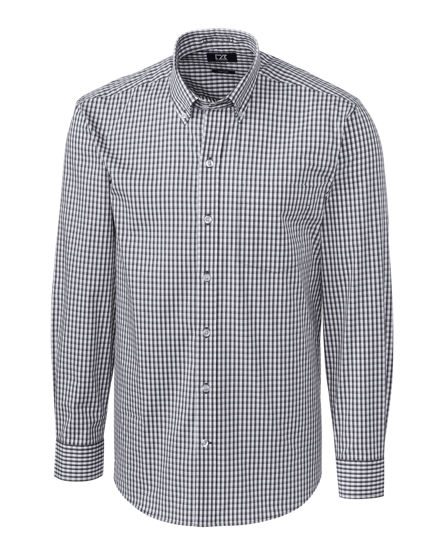 Cutter & Buck Woven Shirts S / Charcoal Cutter & Buck - Men's L/S Stretch Gingham