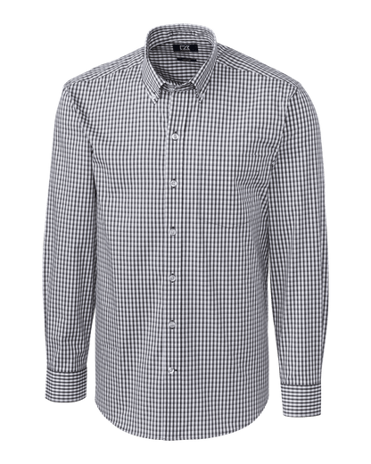 Cutter & Buck Woven Shirts S / Charcoal Cutter & Buck - Men's L/S Stretch Gingham