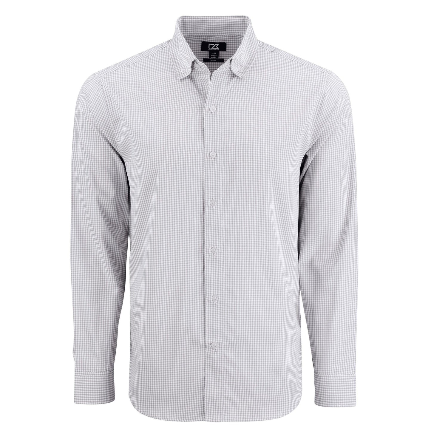 Cutter & Buck Woven Shirts S / Concrete/White Cutter & Buck - Men's Skyline Recycled Gingham Dress Shirt