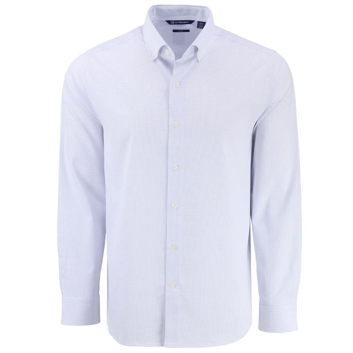 Cutter & Buck Woven Shirts S / French Blue Cutter & Buck - Men's Skyline Recycled Windowpane Dress Shirt