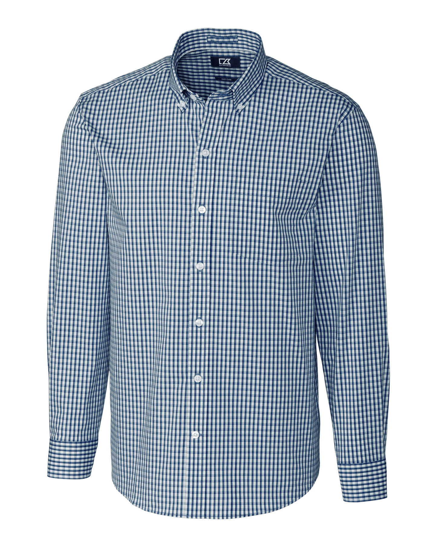 Cutter & Buck Woven Shirts S / Liberty Navy Cutter & Buck - Men's L/S Stretch Gingham