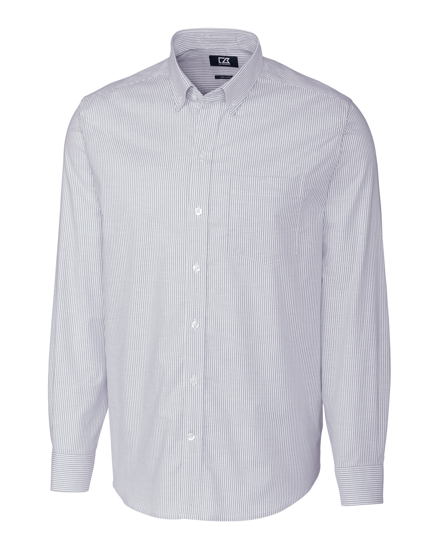 Cutter & Buck Woven Shirts S / Light Blue Cutter & Buck - Men's L/S Stretch Oxford Stripe