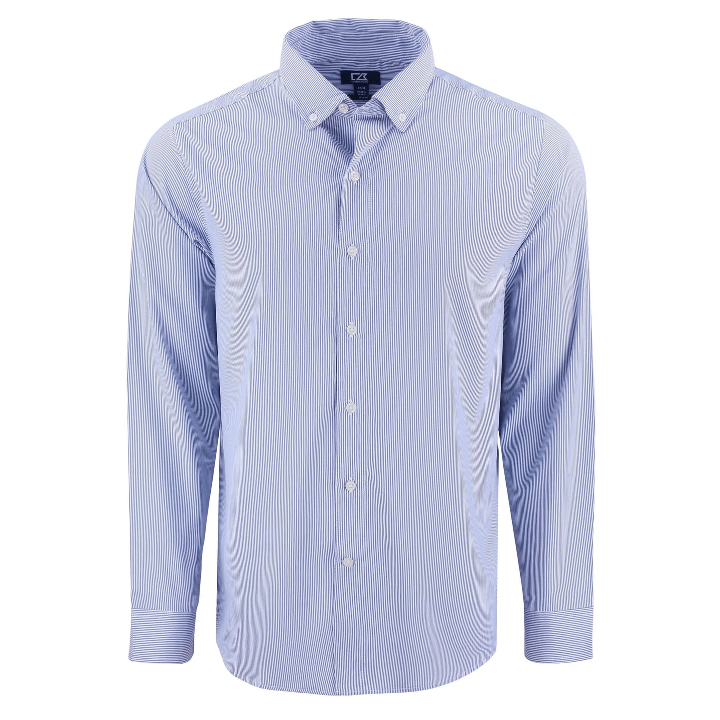Cutter & Buck Woven Shirts S / Tour Blue/White Cutter & Buck - Men's Skyline Recycled Pinstripe Dress Shirt