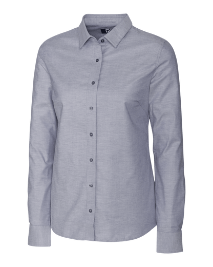 Cutter & Buck Woven Shirts XS / Charcoal Cutter & Buck - Women's L/S Stretch Oxford