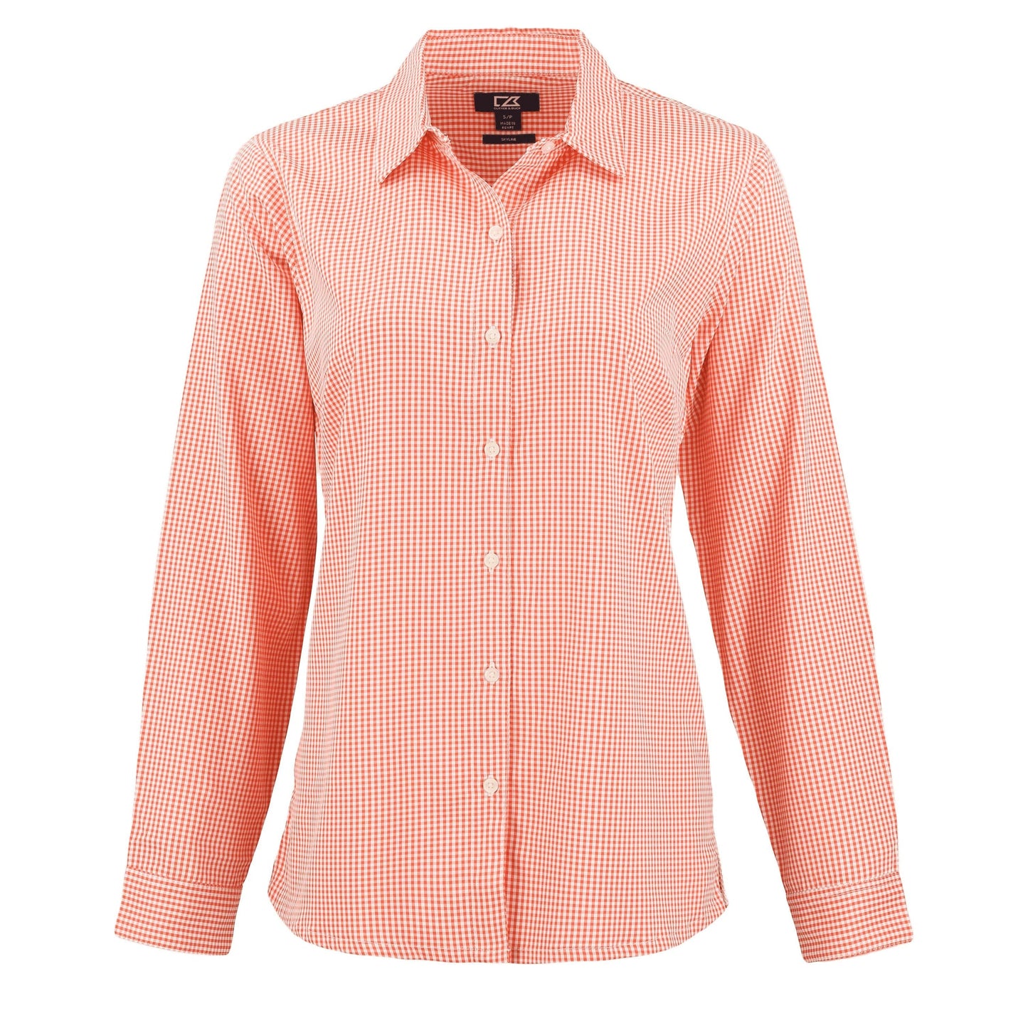 Cutter & Buck Woven Shirts XS / College Orange/White Cutter & Buck - Women's Skyline Recycled Gingham Dress Shirt