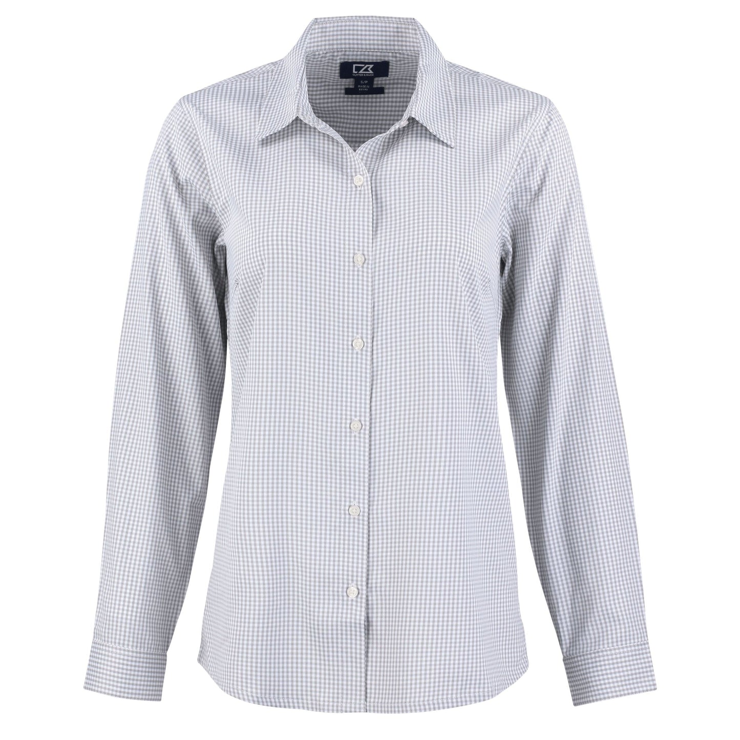 Cutter & Buck Woven Shirts XS / Concrete/White Cutter & Buck - Women's Skyline Recycled Gingham Dress Shirt
