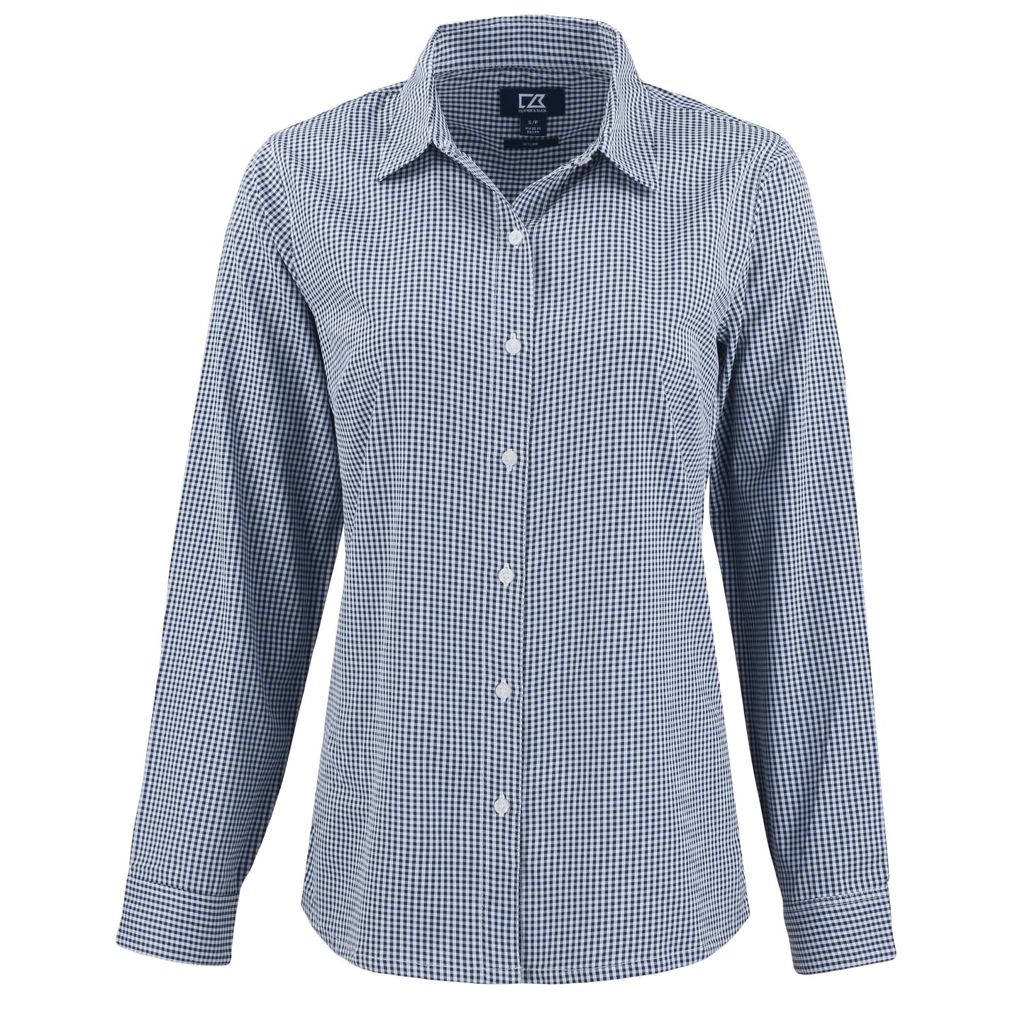 Cutter & Buck Woven Shirts XS / Navy Blue/White Cutter & Buck - Women's Skyline Recycled Gingham Dress Shirt