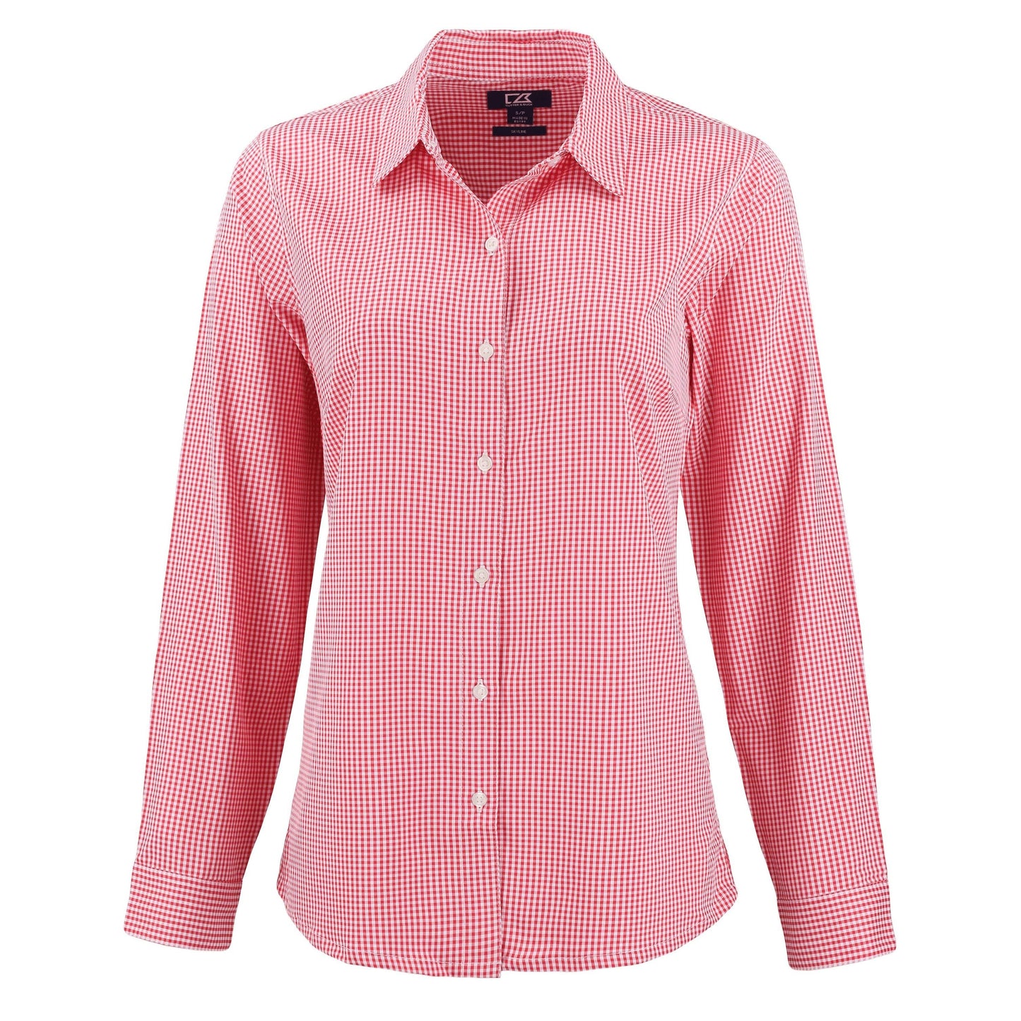 Cutter & Buck Woven Shirts XS / Red/White Cutter & Buck - Women's Skyline Recycled Gingham Dress Shirt