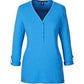 Devon & Jones Sweaters XS / FRENCH BLUE Devon & Jones Ladies' Perfect Fit™ Y-Placket Convertible Sleeve Knit Top