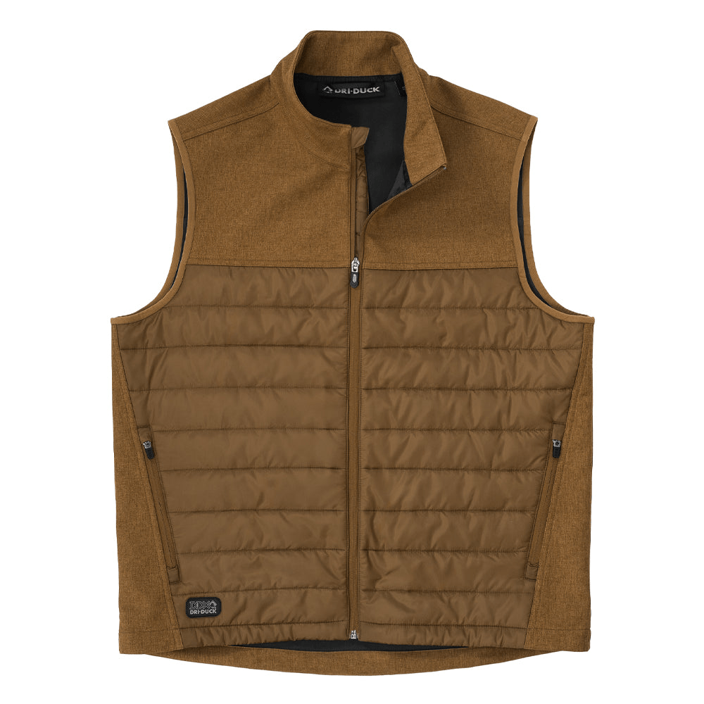 DRI DUCK Outerwear S / Saddle Heather/Saddle DRI DUCK - Men's Summit Soft Shell Puffer Vest