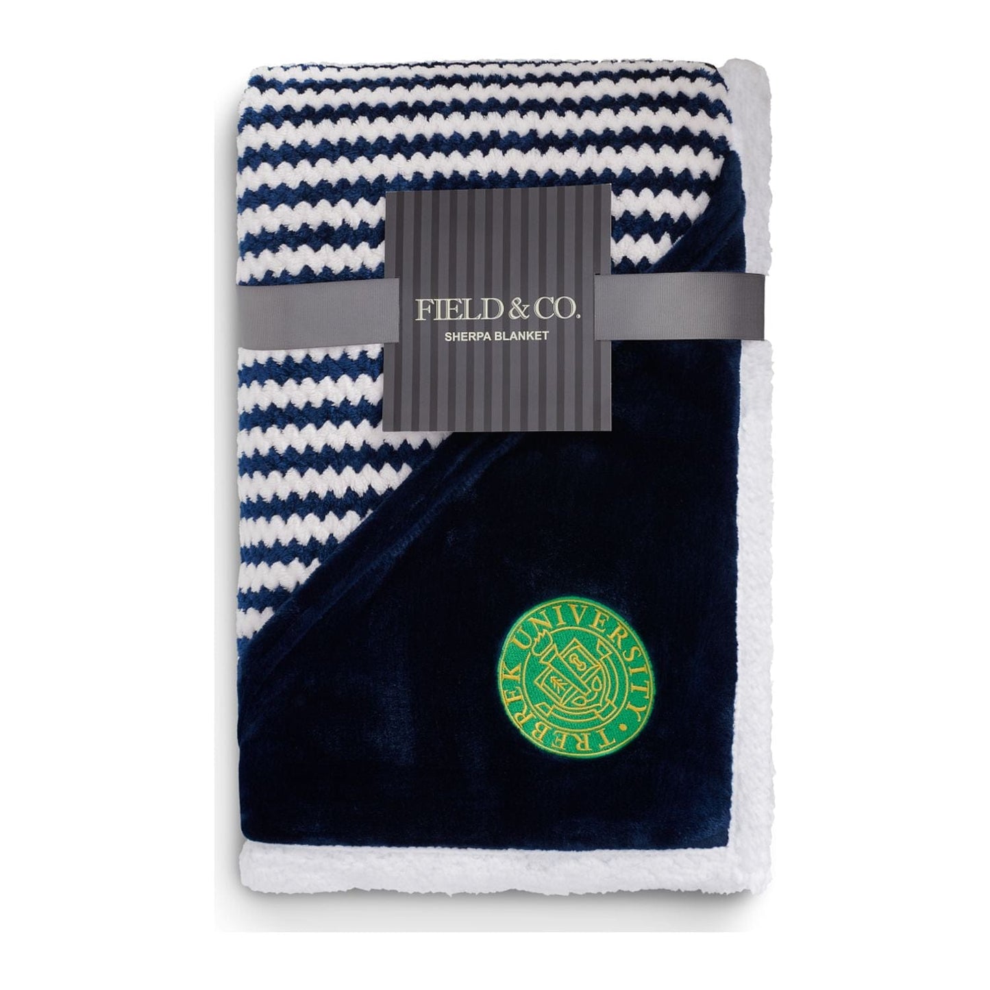 Field & Co Accessories Field & Co. - Chevron Striped Sherpa Blanket