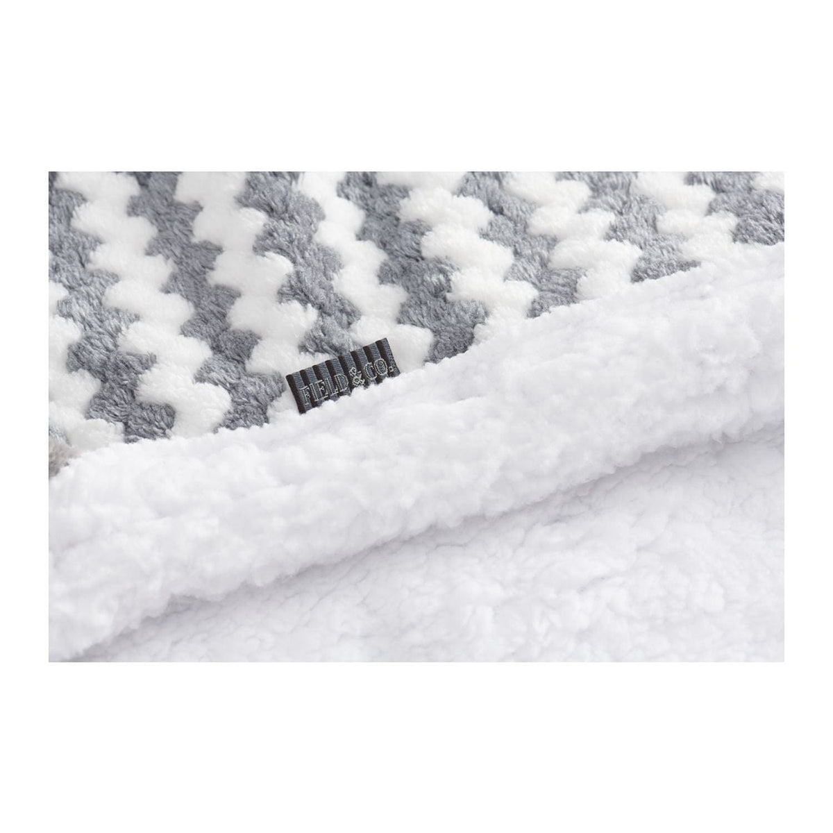 Field & Co Accessories Field & Co. - Chevron Striped Sherpa Blanket