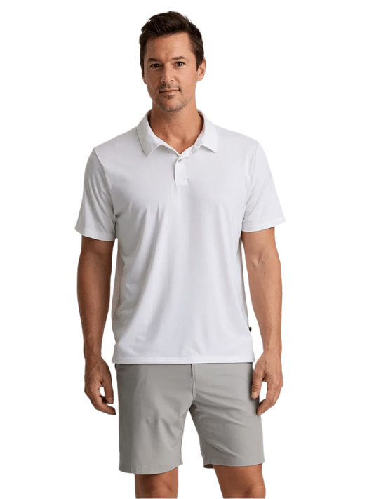Free Fly Polos S / Bright White Free Fly - Men's Elevate Polo