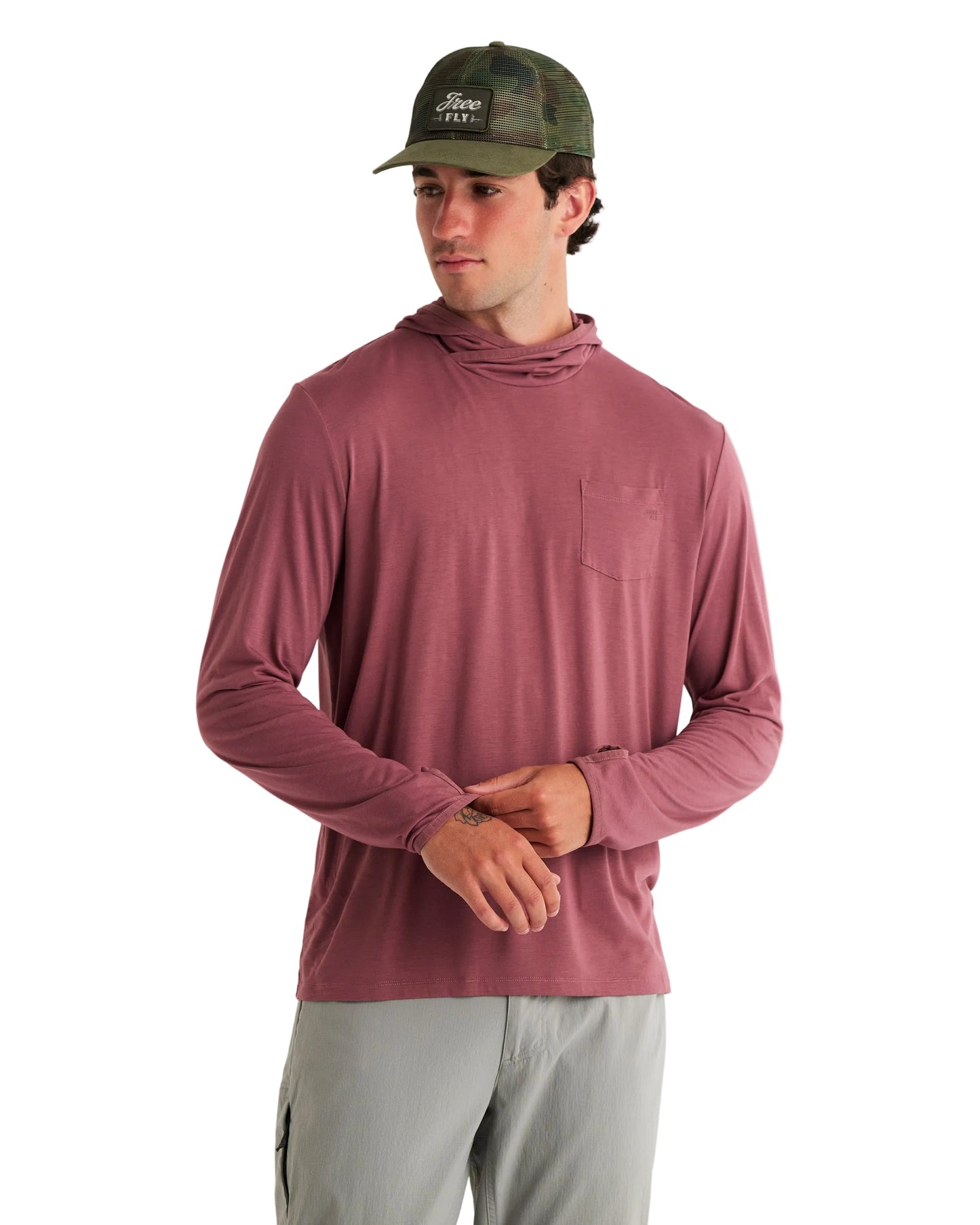 Free Fly T-Shirts S / Plum Free Fly - Men's Bamboo Lightweight Hoodie