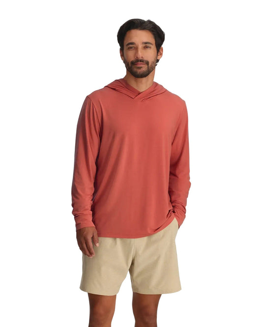 Free Fly T-Shirts S / Red Clay Free Fly - Men's Elevate Lightweight Hoodie
