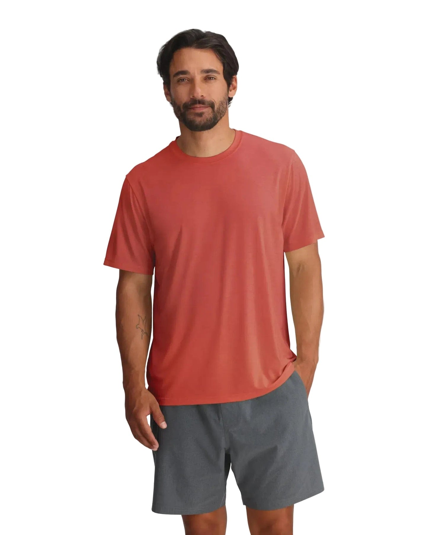 Free Fly T-Shirts S / Red Clay Free Fly - Men's Elevate Lightweight Tee