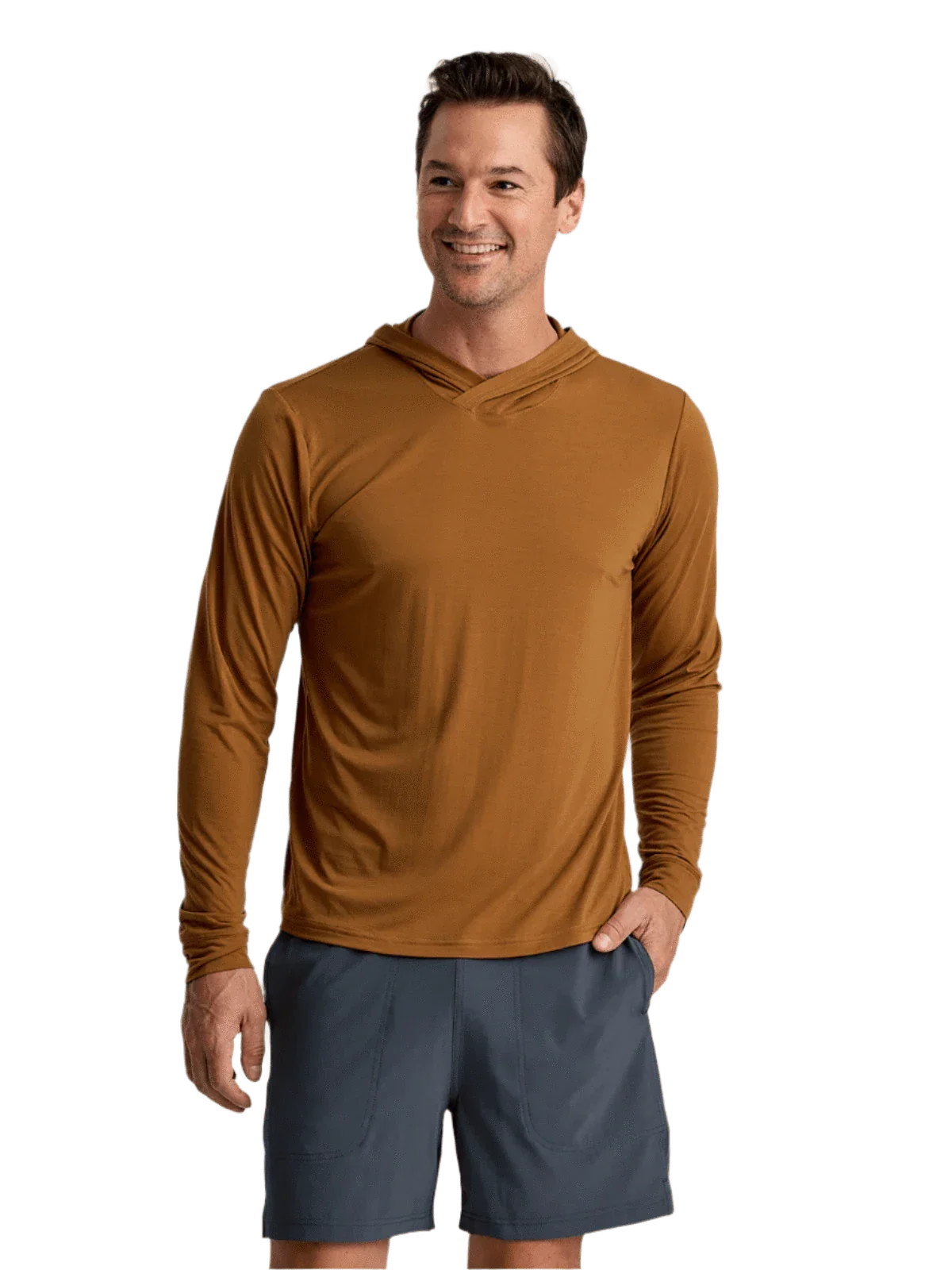 Free Fly T-shirts S / Russet Free Fly - Men's Elevate Lightweight Hoodie