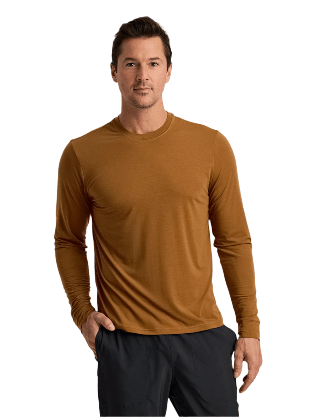 Free Fly T-shirts S / Russet Free Fly - Men's Elevate Lightweight Long Sleeve