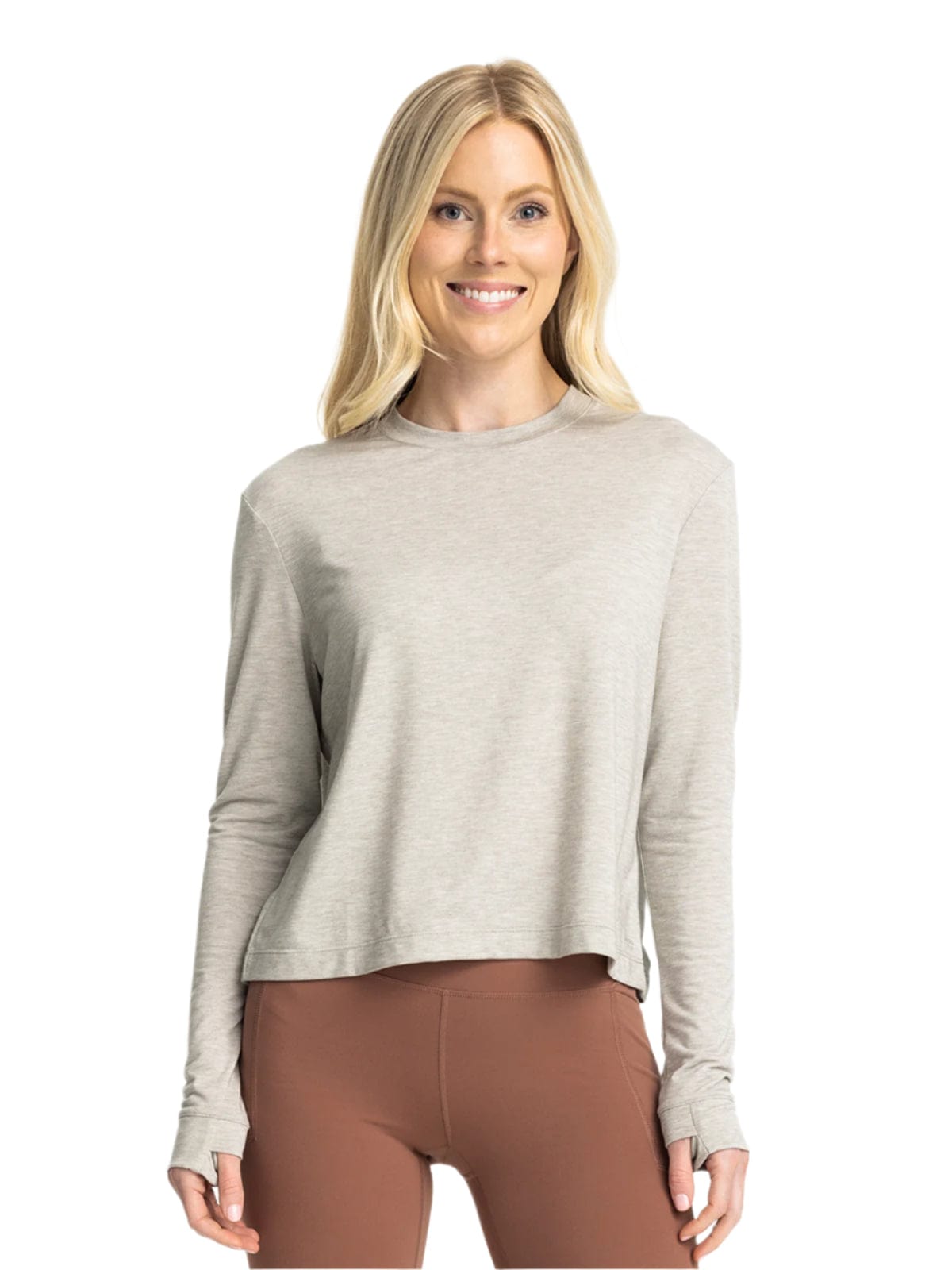 Free Fly T-Shirts XS / Heather Sandstone Free Fly - Women's Elevate Long Sleeve