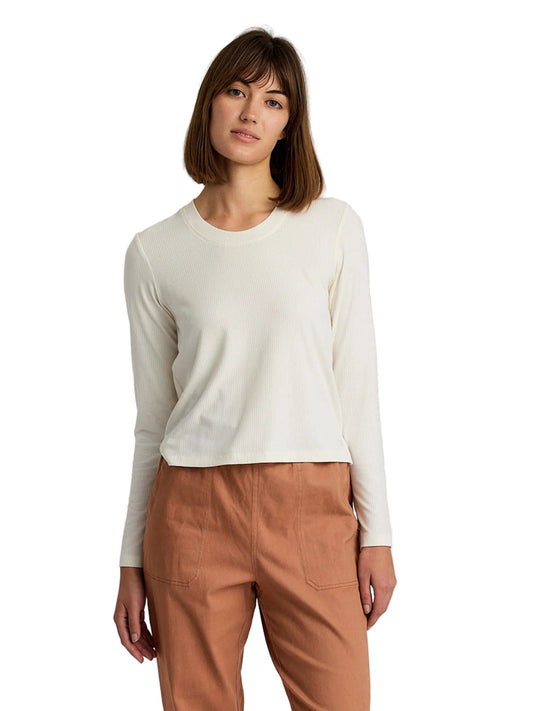 Free Fly T-Shirts XS / Sea Salt Free Fly - Women's Ribbed Bamboo Long Sleeve